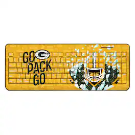 Keyscaper - Green Bay Packers 2024 Illustrated Limited Edition Wireless Keyboard - Black