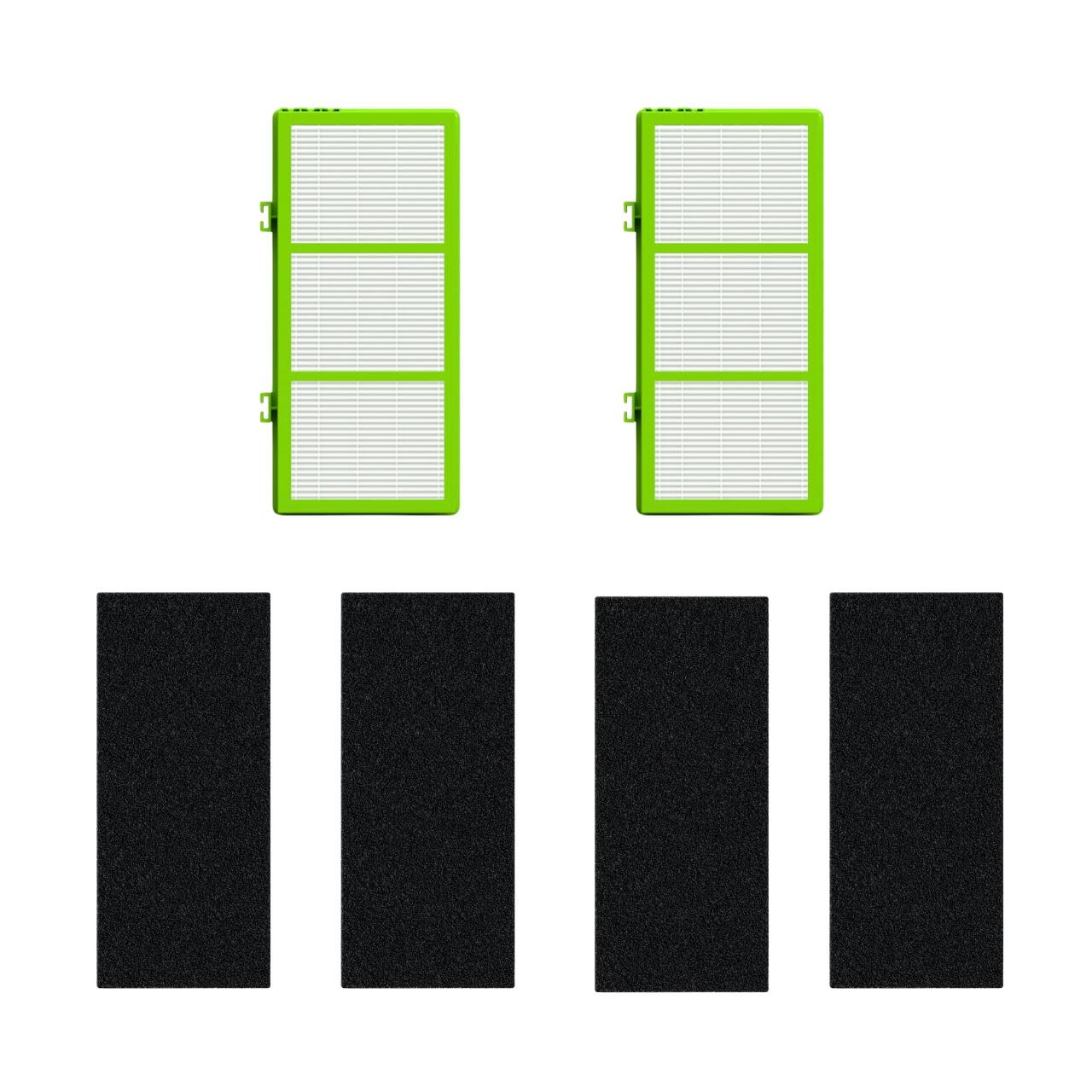 Angle. Nispira - Nispira AER1 HAPF300AHD Allergan Remover Filters for Holmes Air Purifier HAPF300AH-U4R HAPF30AT HAP242-NUC, 2 HEPA 4 Car - Green.