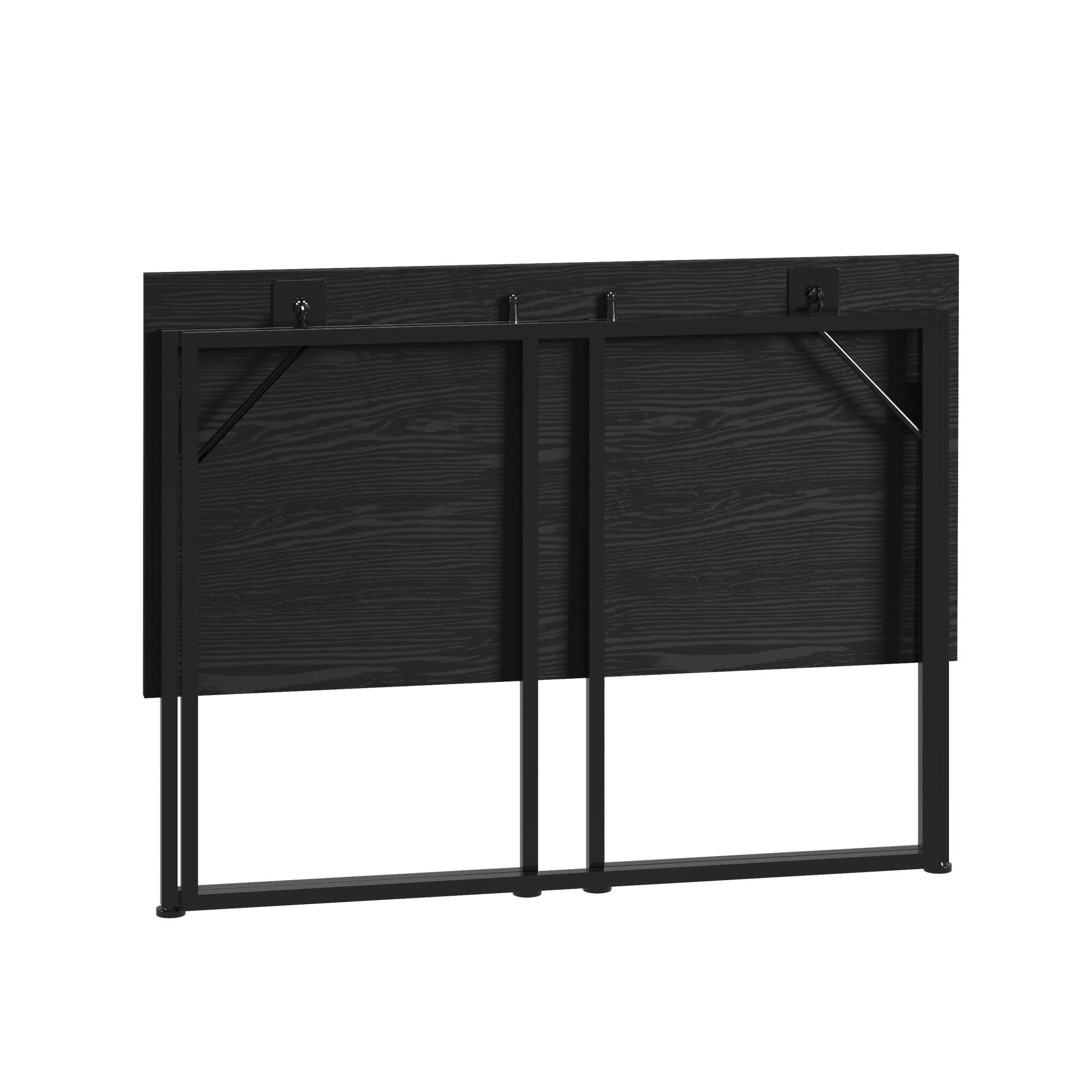 Alt View 5. GOODSILO - Compact Foldable Desk with Sturdy Steel Frame for Small Spaces - Black.