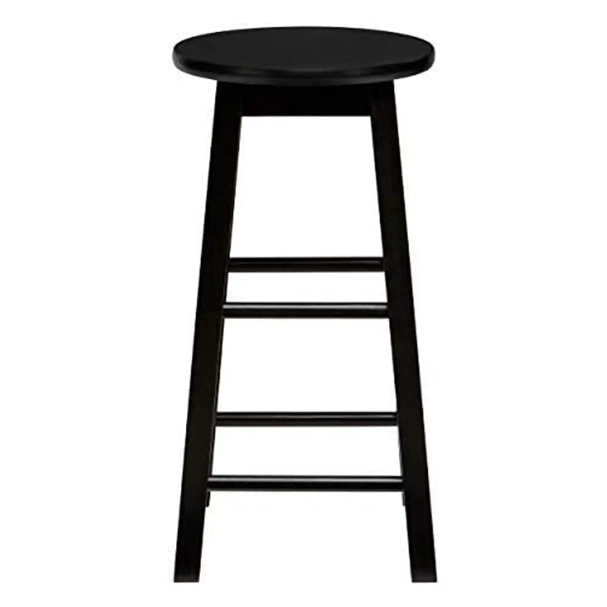 Alt View 2. PJ Wood - PJ Wood Classic Round Seat 29" Tall Kitchen Counter Stools, Black (Set of 10) - Black.