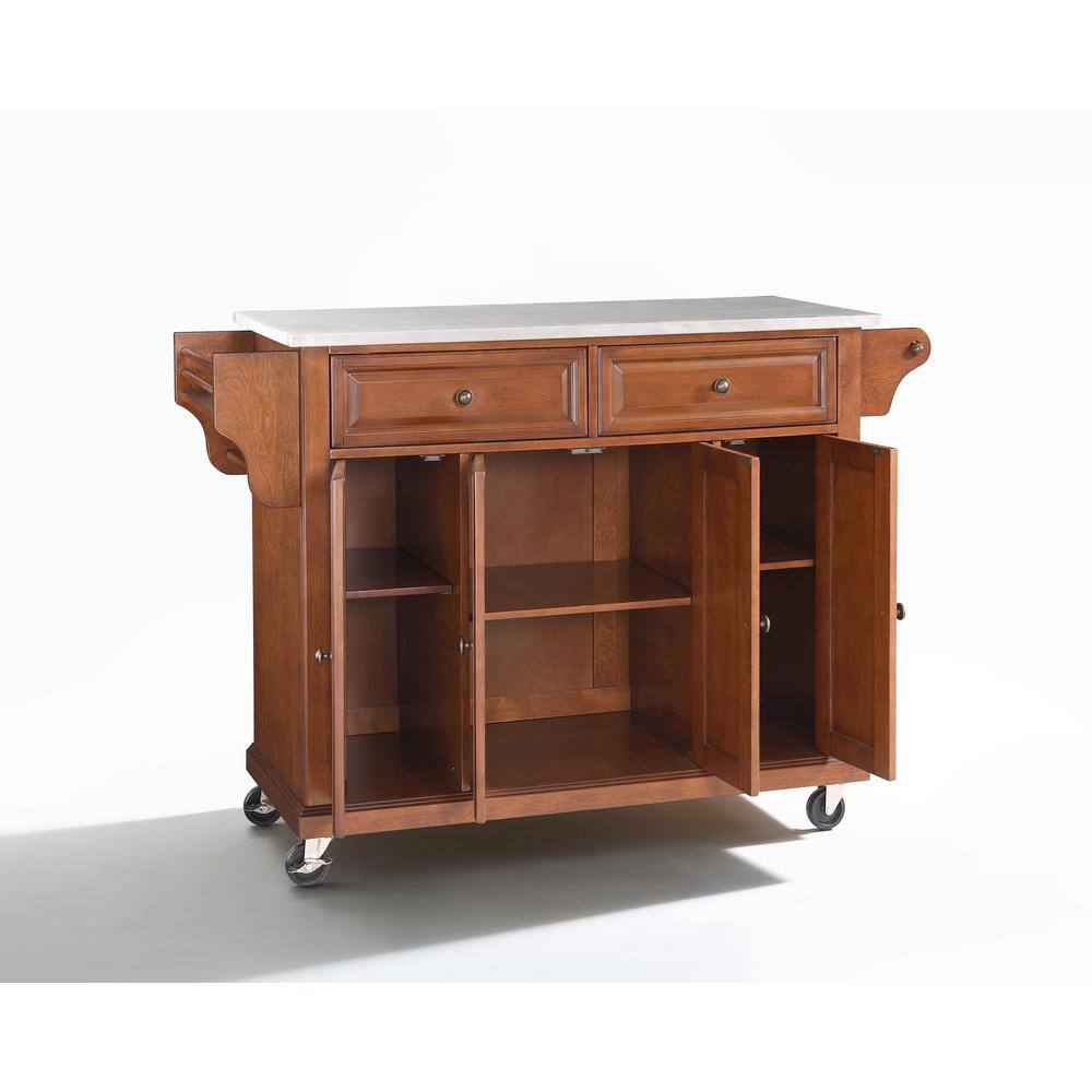 Alt View 1. Crosley Furniture - Full Size Stainless Steel Top Kitchen Cart - Cherry.