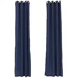 Sunnydaze - Indoor and Outdoor Curtain Panel - 52 in x 120 in - Set of 2 - Blue