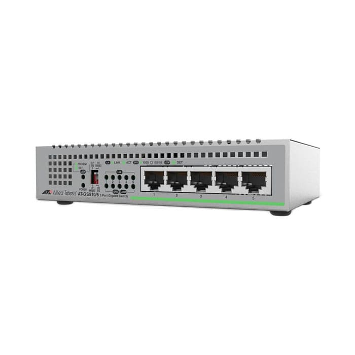 LAK ACT N0 8018 DET POVICE A Alled Telesis M no AT-GS9105 5 Pert Gignbut 1 3 3 4 5