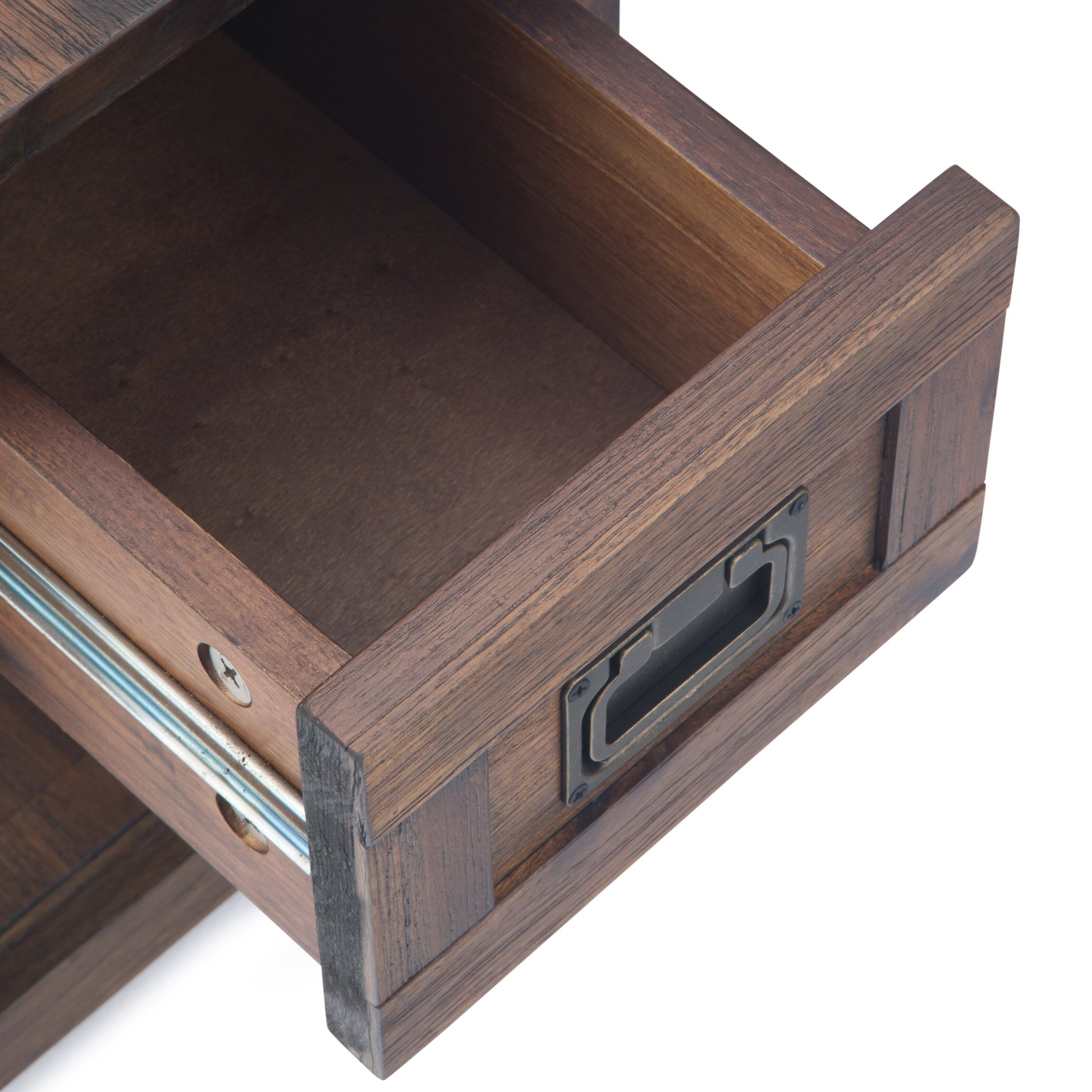 Alt View 14. Simpli Home - Monroe Narrow Side Table - Distressed Charcoal Brown.