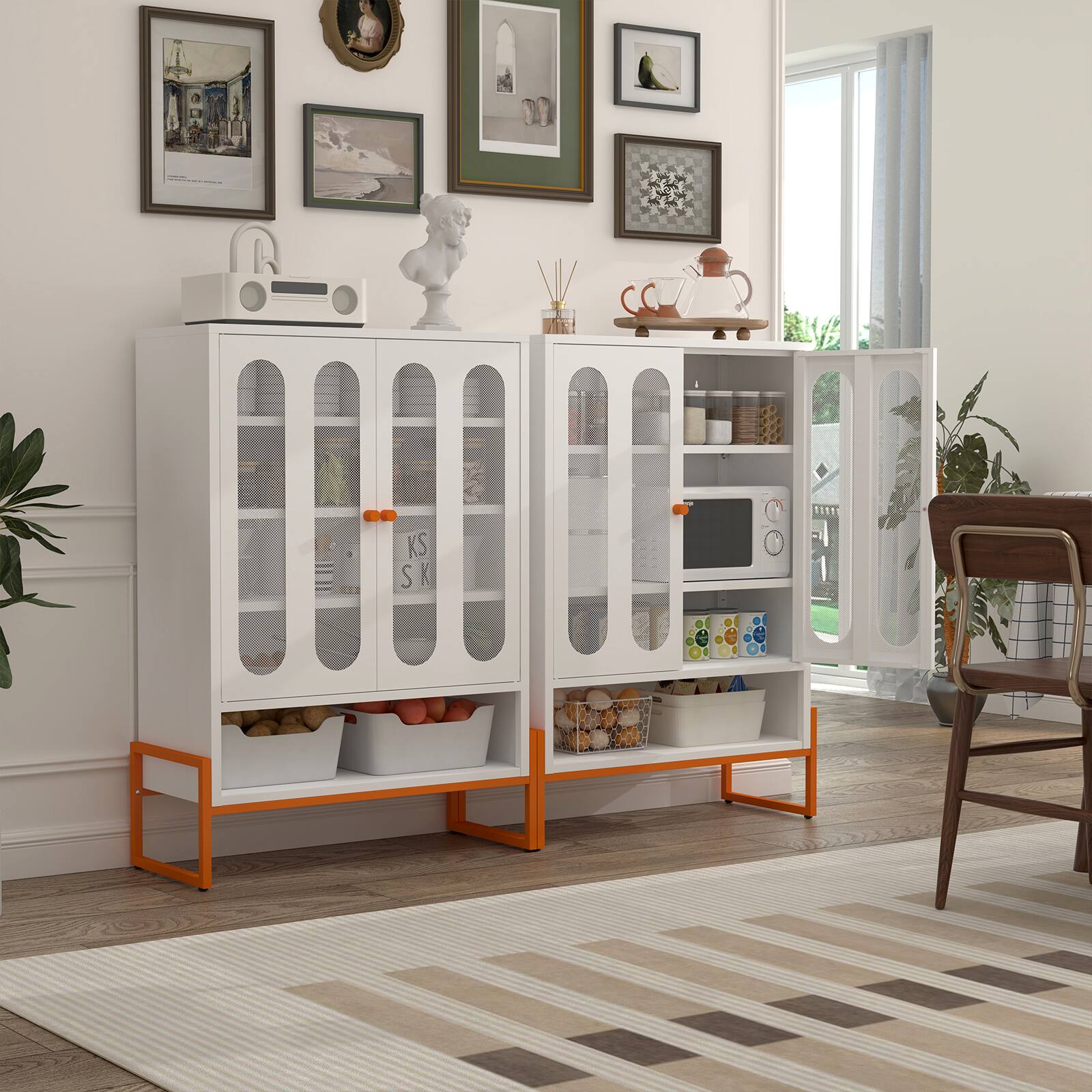 Back. GOODSILO - Space-Saving Shoe Organizer Cabinet with Adjustable Shelves & Elevated Base - White.