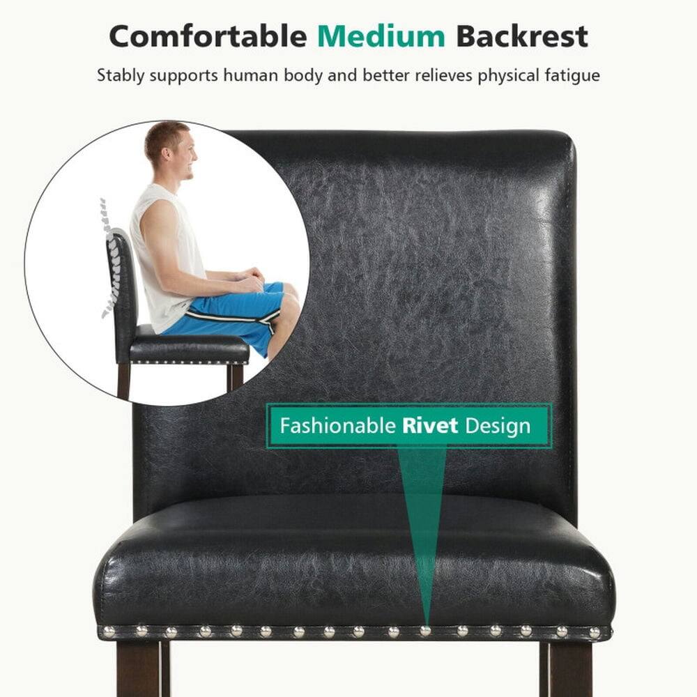 Comfortable Medium Backrest  
Stably supports human body and better relieves physical fatigue  

Fashionable Rivet Design