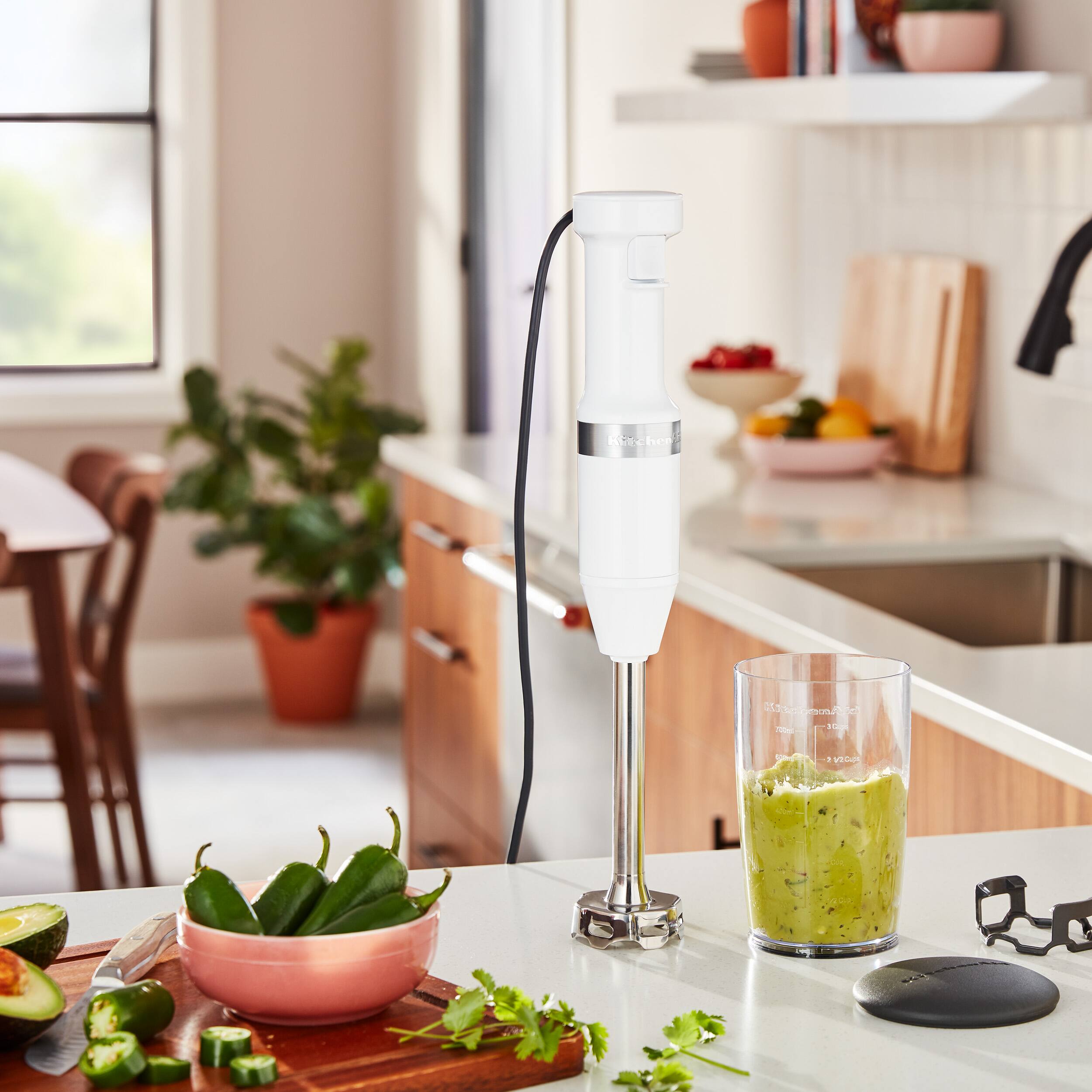 Alt View 1. KitchenAid - KitchenAid Variable Speed Corded Hand Blender - KHBV53 - White.