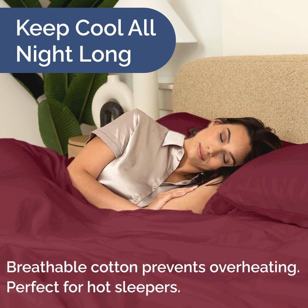 Keep Cool All Night Long

Breathable cotton prevents overheating. Perfect for hot sleepers.