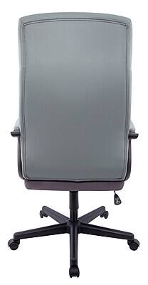 Alt View 4. Staples - Staples® Rutherford Ergonomic Faux Leather Swivel Executive Chair, Gray (58677V) - Gray.