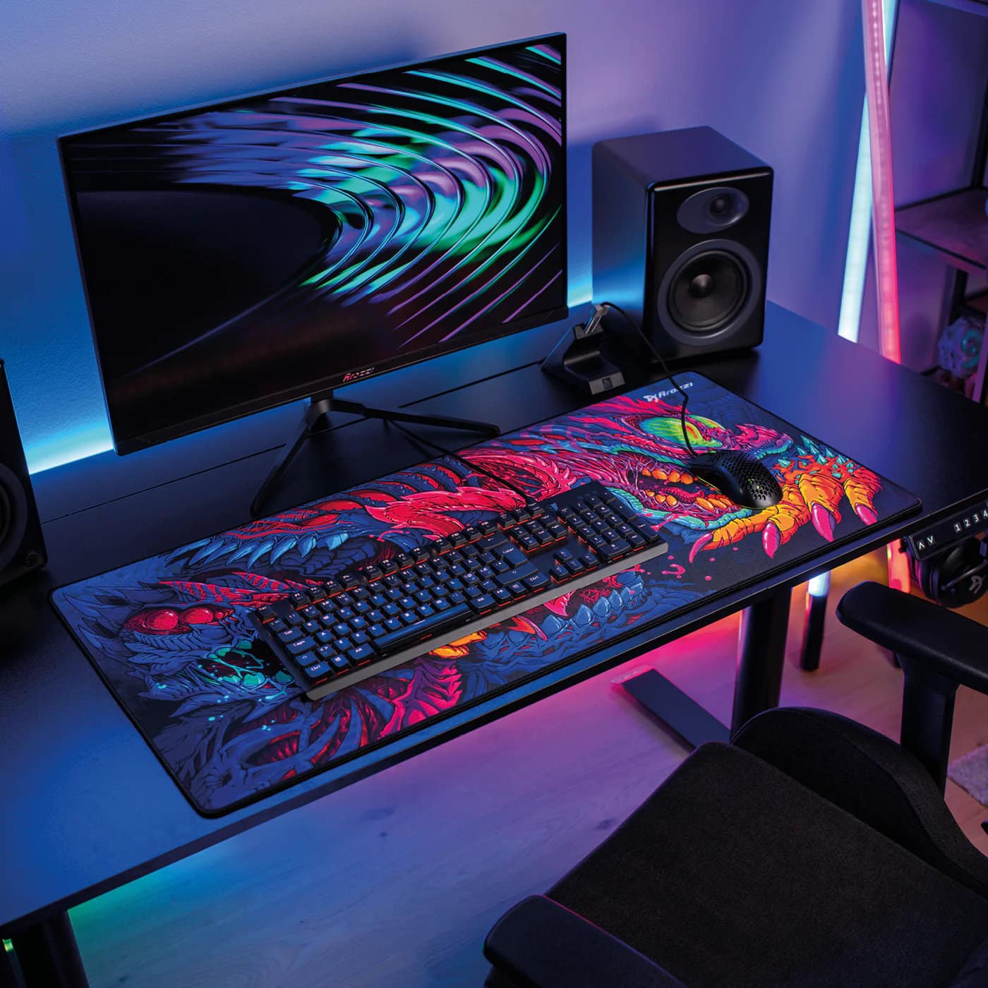 Arozzi XL Zona Mouse Pad Grime Dweller Blue Red AZ-ZONA-900-D065