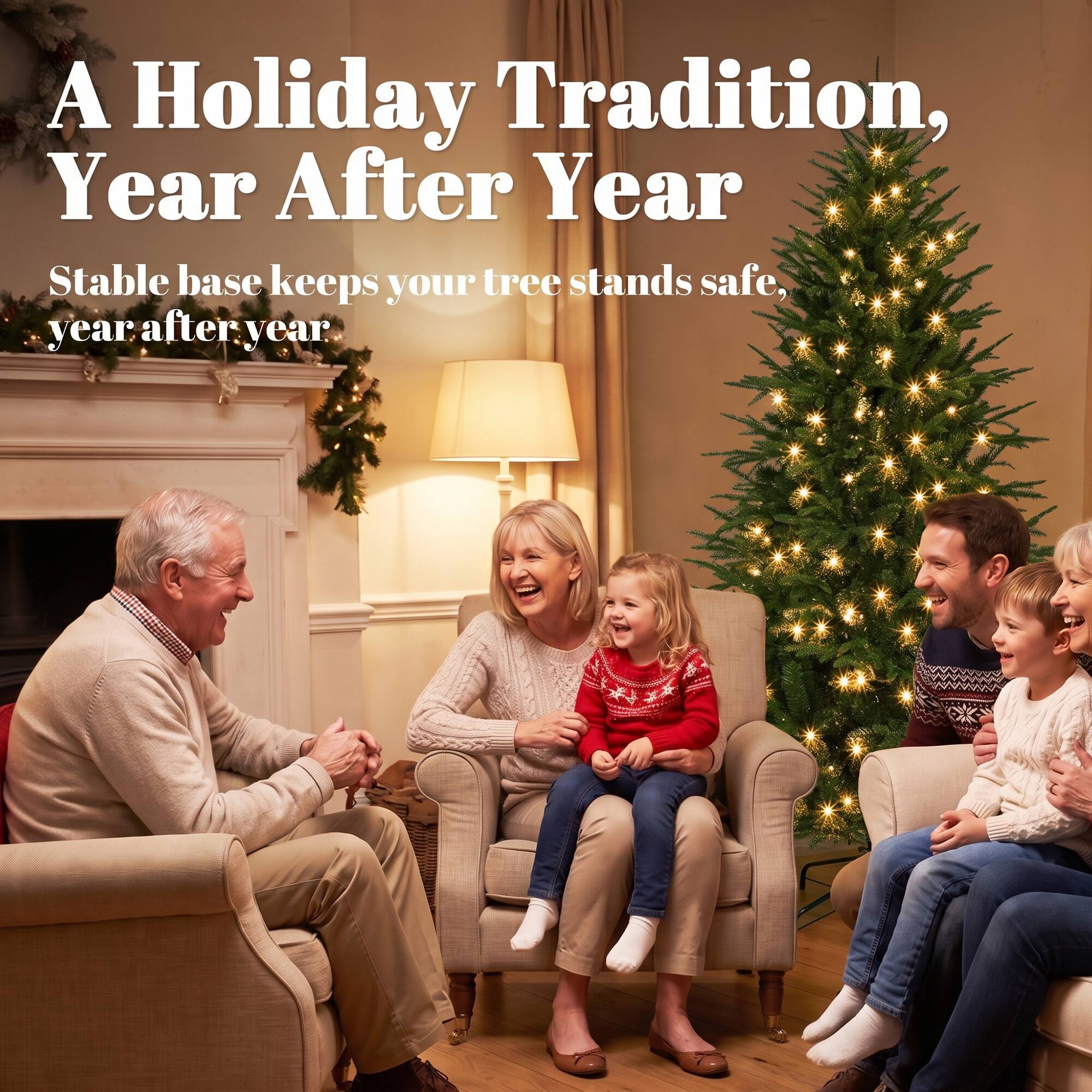 A Holiday Tradition, Year After Year  
Stable base keeps your tree stands safe, year after year.