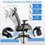 Reclining Backrest for Different Needs:

* 90° Working Mode
* 120° Relaxing Mode
* 130° Sleeping Mode
* Tight
* Loose

To lock the backrest, pull it in. To free the backrest, pull it out. Rotate the button to adjust the tightness of the back.