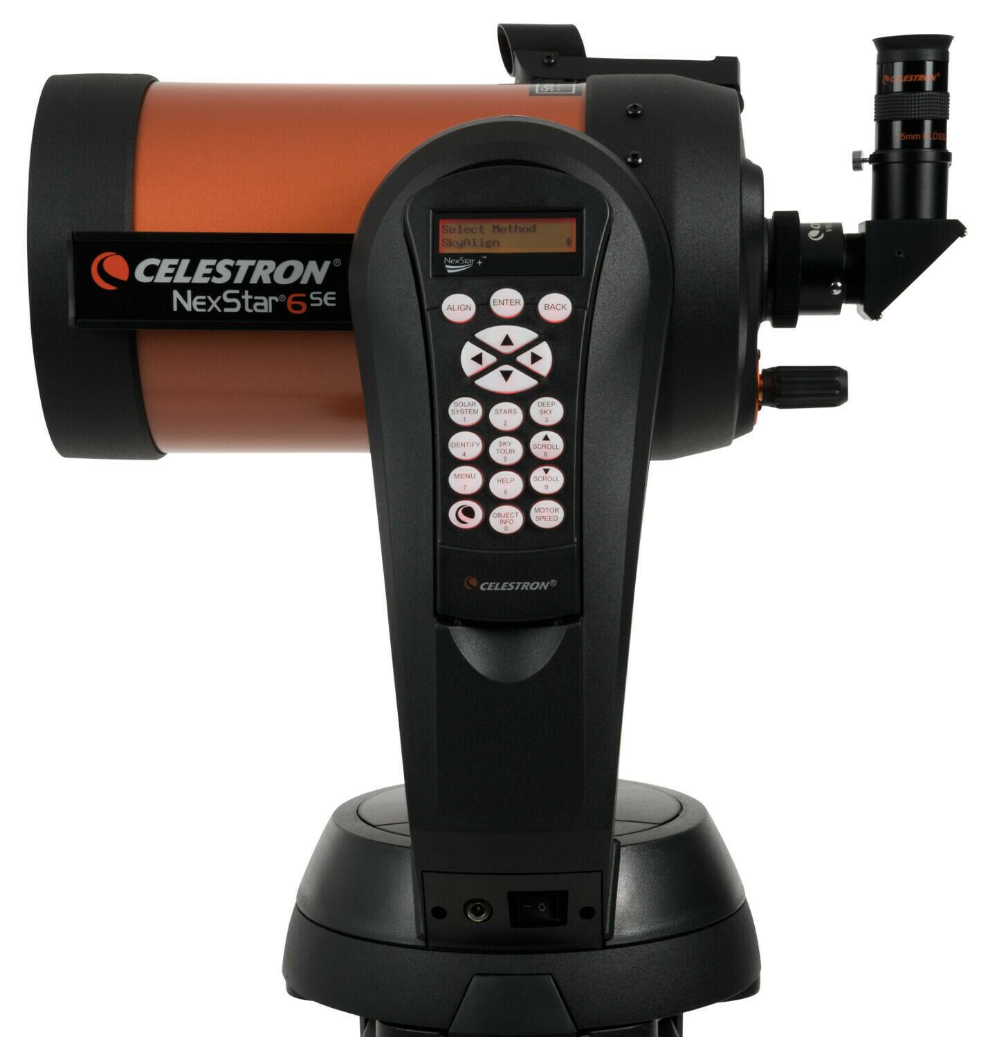 CELESTRON  
NexStar 6se  

Select Method  
SkyAlign  

MENU  
BACK  
ENTER  

ALIGN  
MENU  
DEEP SKY  
SUN/MOON  
EARTH  
SATELLITE  
GOTO  
CENTURY  
HELP  
MOTOR  
OFF  
ON  

CELESTRON
