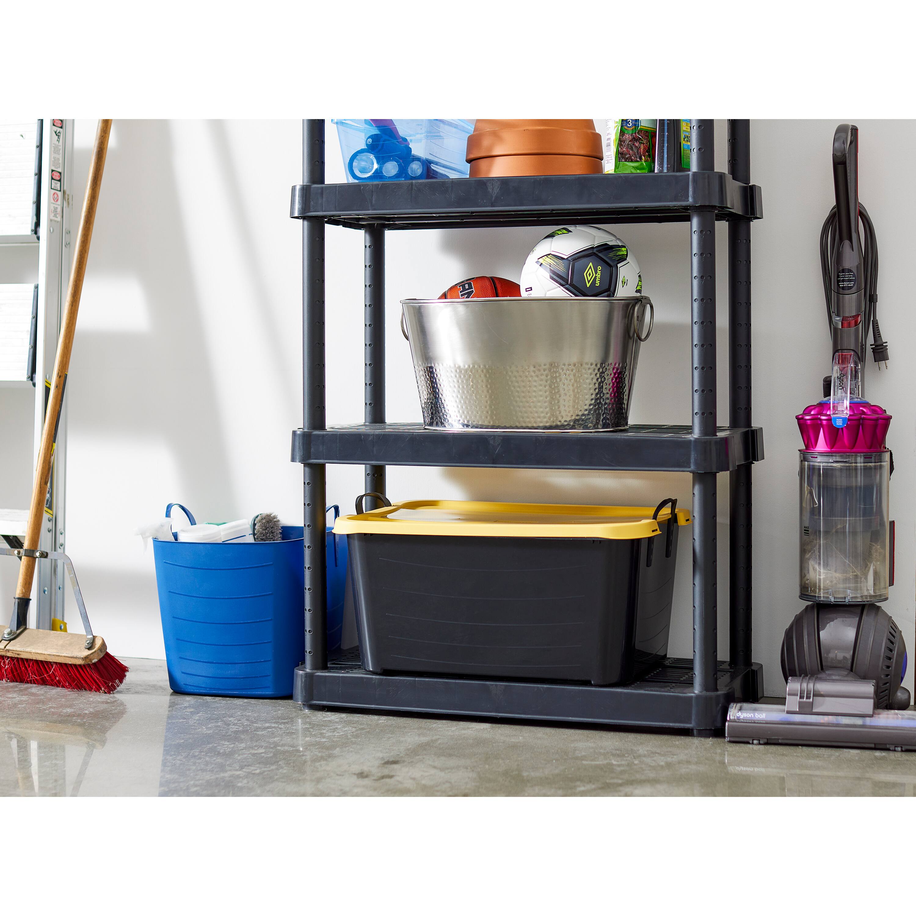 Alt View 4. Life Story - Life Story 55 Quart Stackable Storage Bin, Heavy Duty Lidded Container, 6 Pack - Yellow.