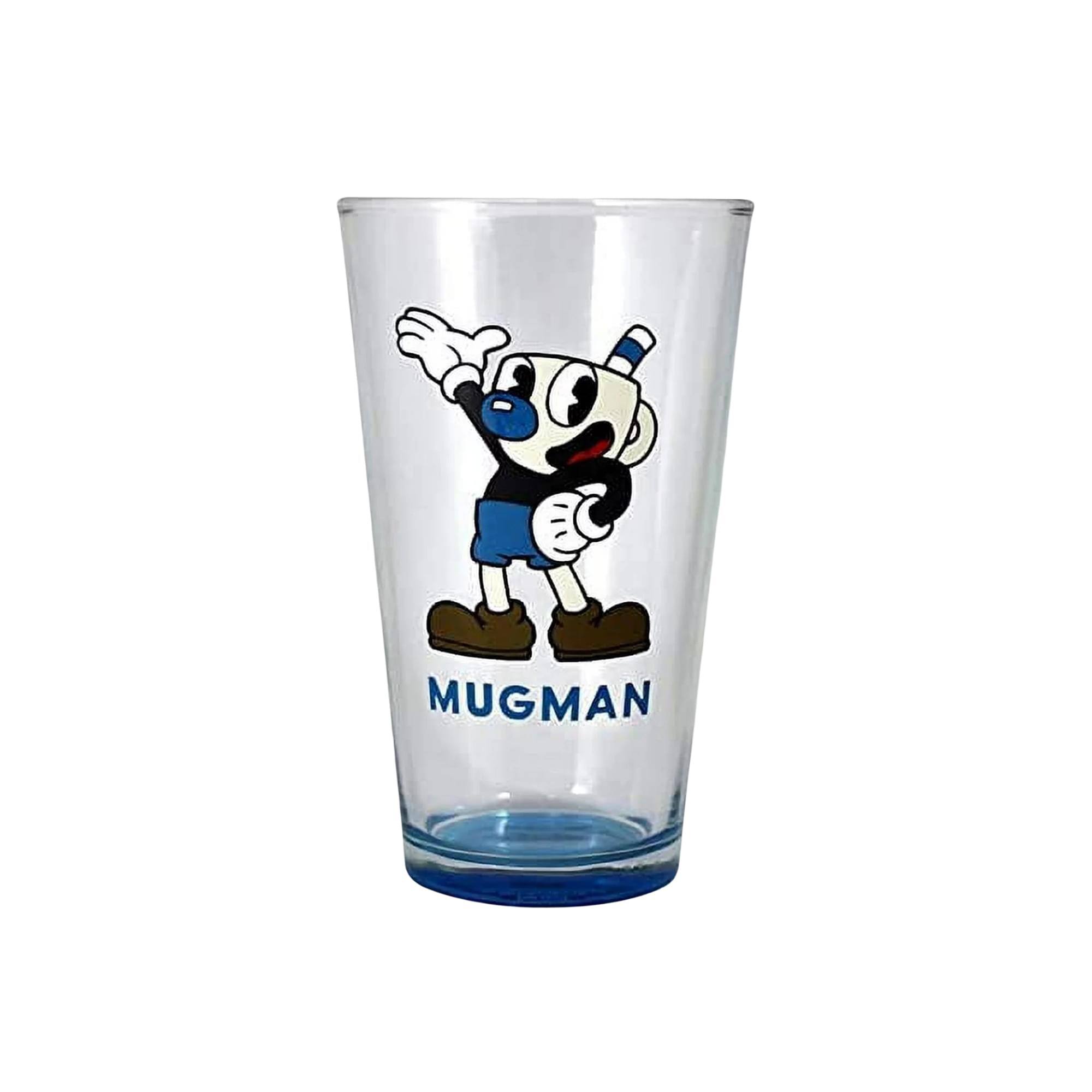 Alt View 10. Just Funky - Cuphead and Mugman 16oz Pint Glass Set of 2 - Clear.