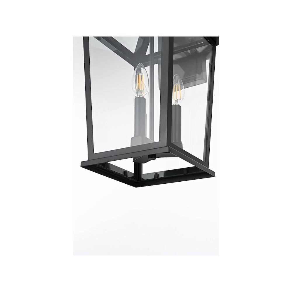 Alt View 1. Elegant Lighting - Cayman 7 inch Outdoor Pendant in Black - Black.
