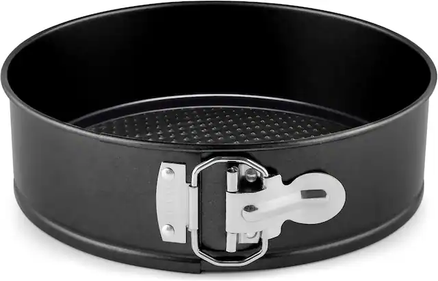 Front. Zulay Kitchen - Zulay Kitchen 7-Inch Non-stick Cheesecake Pan -Leakproof Springform Pan with Removable Bottom and Easy Release - Black.