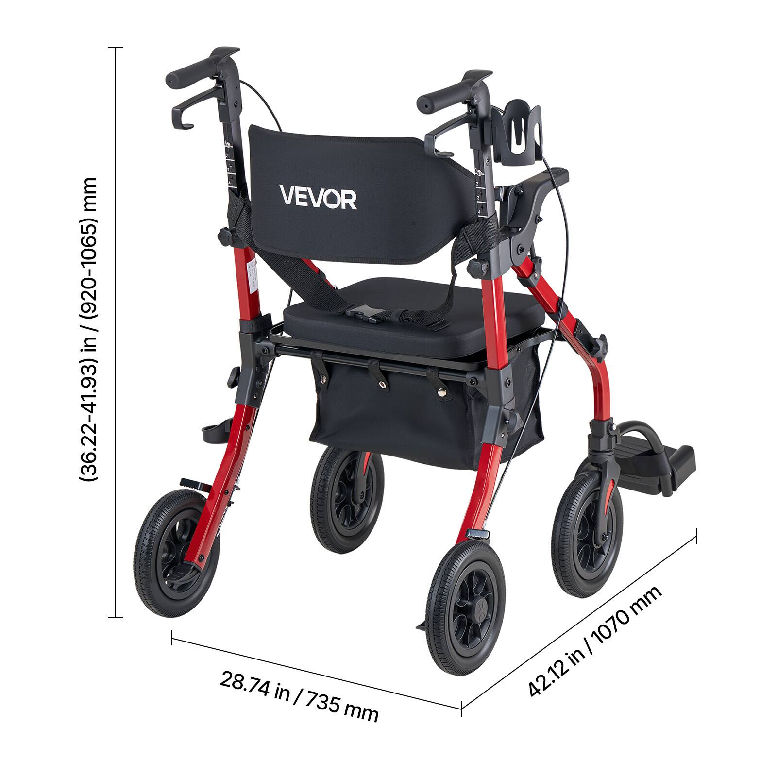 mm (920-1065) / in (36.22-41.93)  
VEVOR  
28.74 in / 735 mm  
42.12 in / 1070 mm  
(36.22-41.93) in / (920-1065) mm