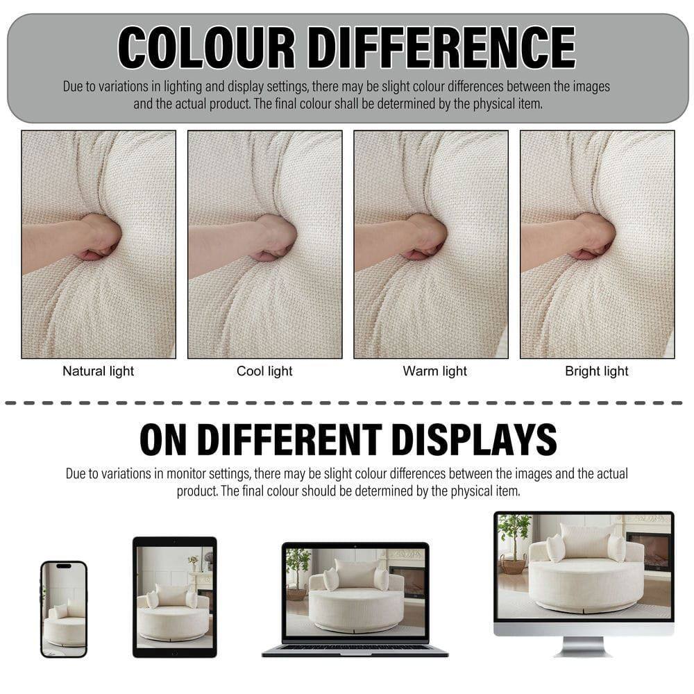 COLOUR DIFFERENCE  
Due to variations in lighting and display settings, there may be slight colour differences between the images and the actual product. The final colour shall be determined by the physical item.  

Natural light  
Cool light  
Warm light  
Bright light  

ON DIFFERENT DISPLAYS  
Due to variations in monitor settings, there may be slight colour differences between the images and the actual product. The final colour should be determined by the physical item.