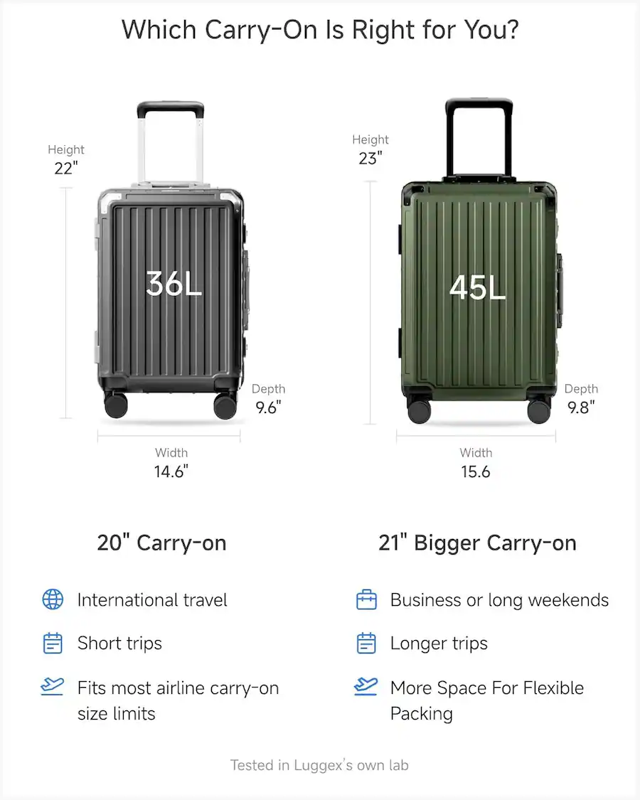 Spring For Rim Lock LUGGEX 21 Inch Carry On Luggage with Spinner Wheels, Zipperless PC ...