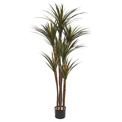 Front. BreeBe - 5.5' Giant Yucca Artificial Tree UV Resistant - Green.