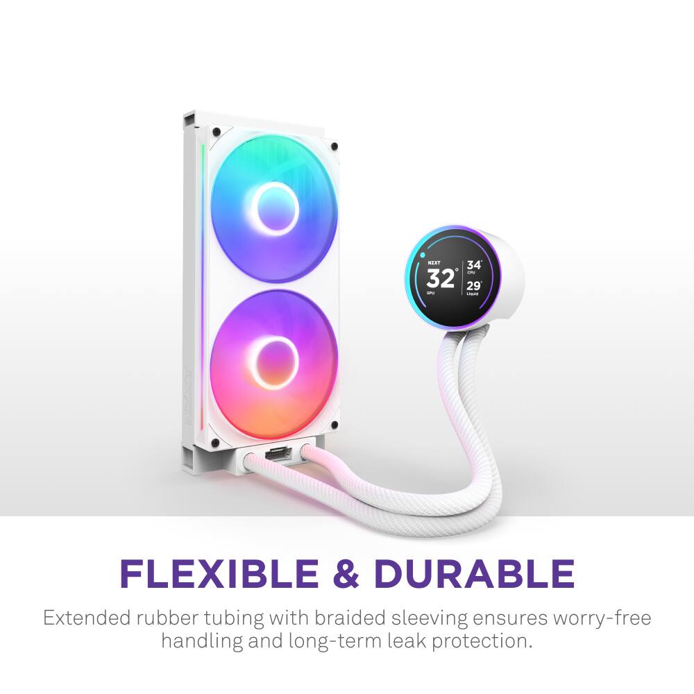 FLEXIBLE & DURABLE Extended rubber tubing with braided sleeving ensures worry-free handling and long-term leak protection.