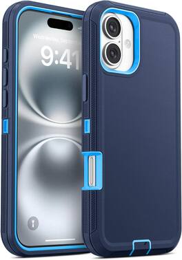 Entronix - Heavy Duty Case for iPhone 17 - Ultimate Triple-Layer Protection - Navy Blue