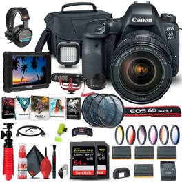 Canon - EOS 6D Mark II Camera with 24-105mm f/4L II Lens (1897C009) Video Monitor Bundle