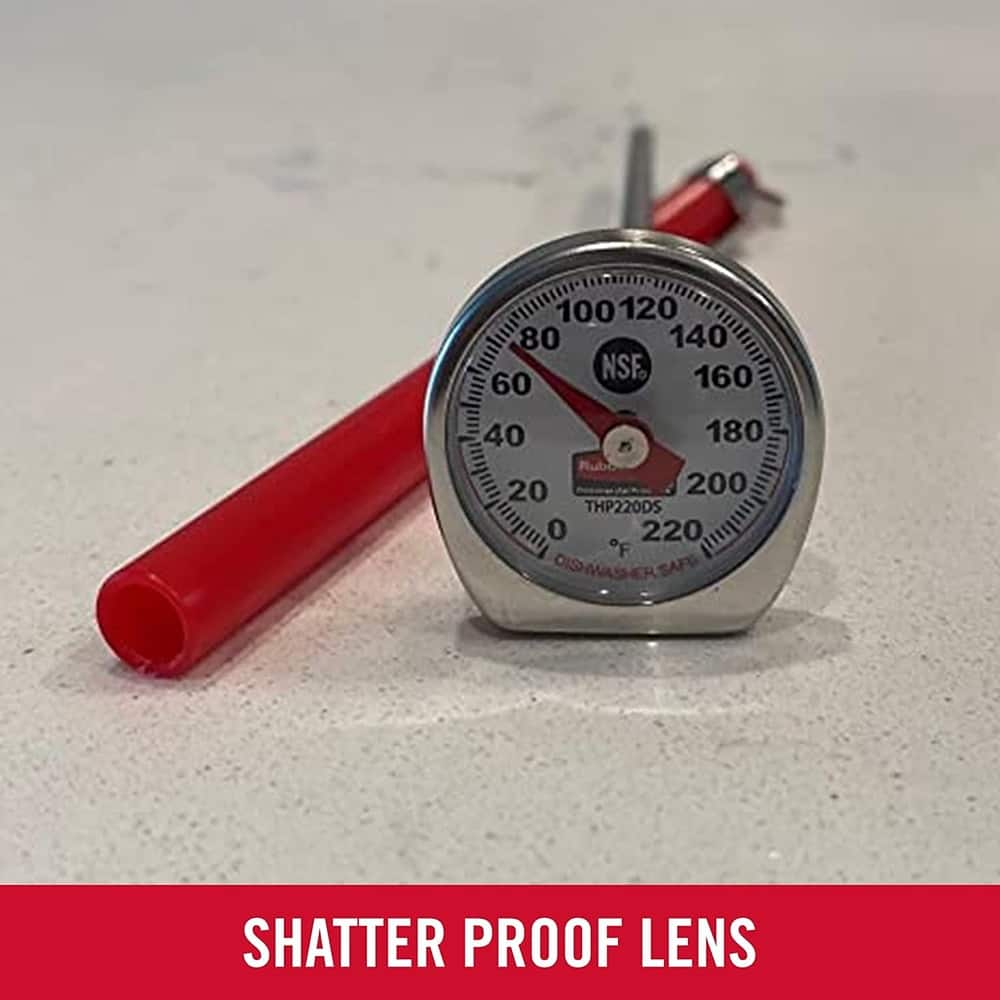 PARKER SLATER - Instant Read Meat Thermometer – Pocket Size, Dishwasher Safe, Red