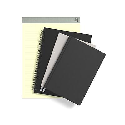 Alt View 4. TRU RED - Medium Hard Cover Ruled Journal, 5 1/2" x 8" - Black.