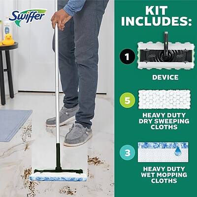 Swiffer Sweep and Mop Deluxe, 2 in 1 Floor Mopping and Sweeping Kit ...