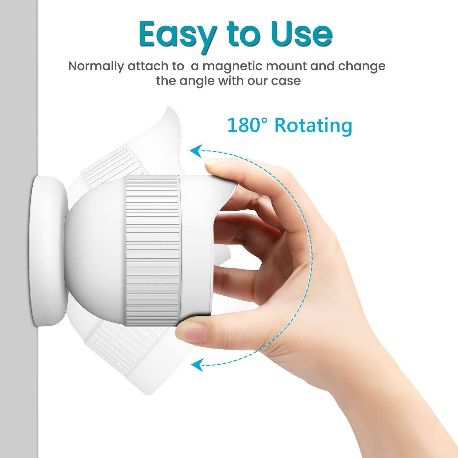 Easy to Use

Normally attach to a magnetic mount and change the angle with our case

180° Rotating
