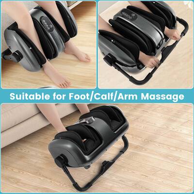 Costway Foot & Calf Massager Vibration Compression Electric Leg Massager Machine with Heat Gray Costway Foot & Calf Massager Vibration Compression Electric Leg Massager Machine with Heat Gray