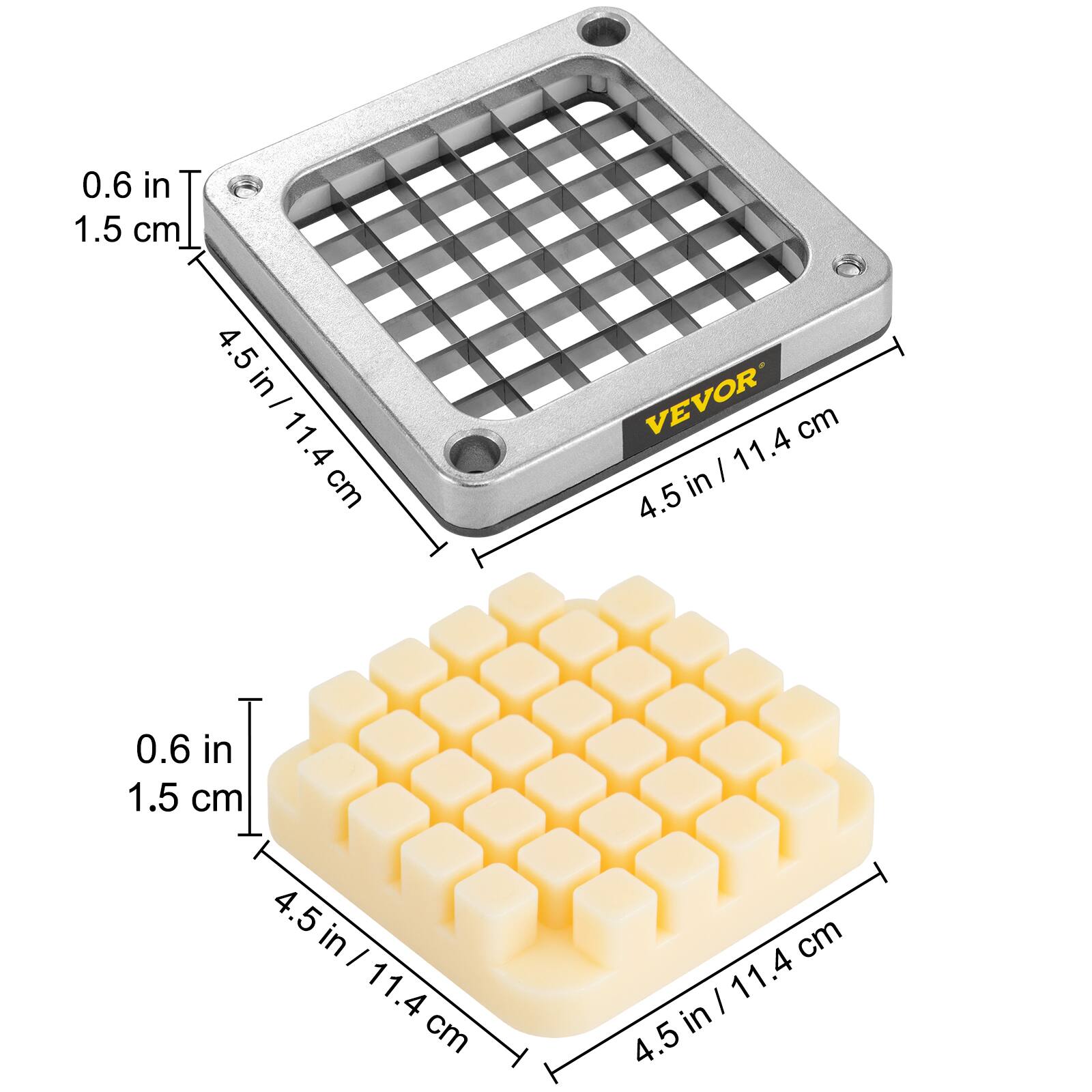 0.6 in 1.5 cm I 4.5 in / 11.4 cm 11.4 cm VEVOR 0.6 in 1.5 cm I 4.5 in / 11.4 cm 11.4 cm