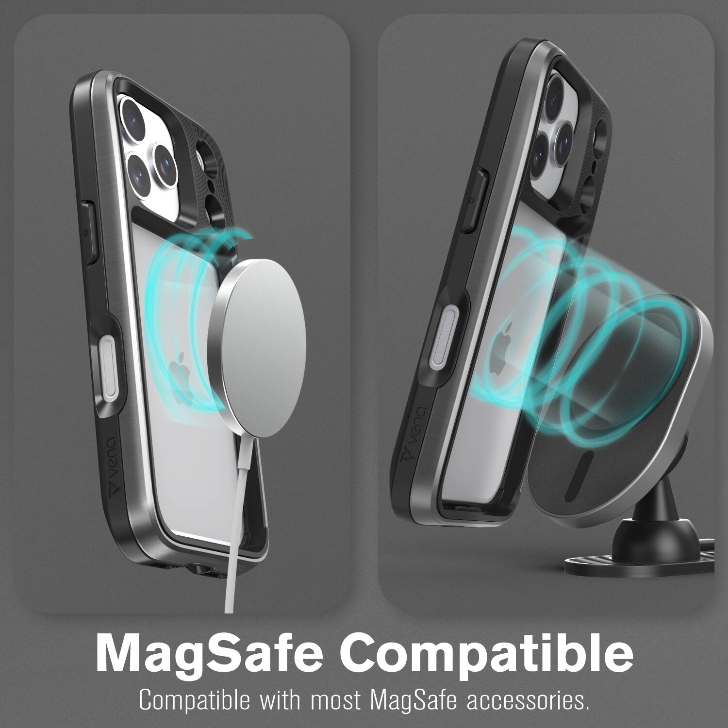 MagSafe Compatible  
Compatible with most MagSafe accessories.