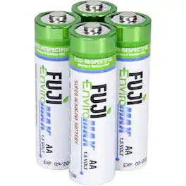 FUJI EnviroMAX - 4-Count Super Alkaline Eco-Friendly AA Batteries