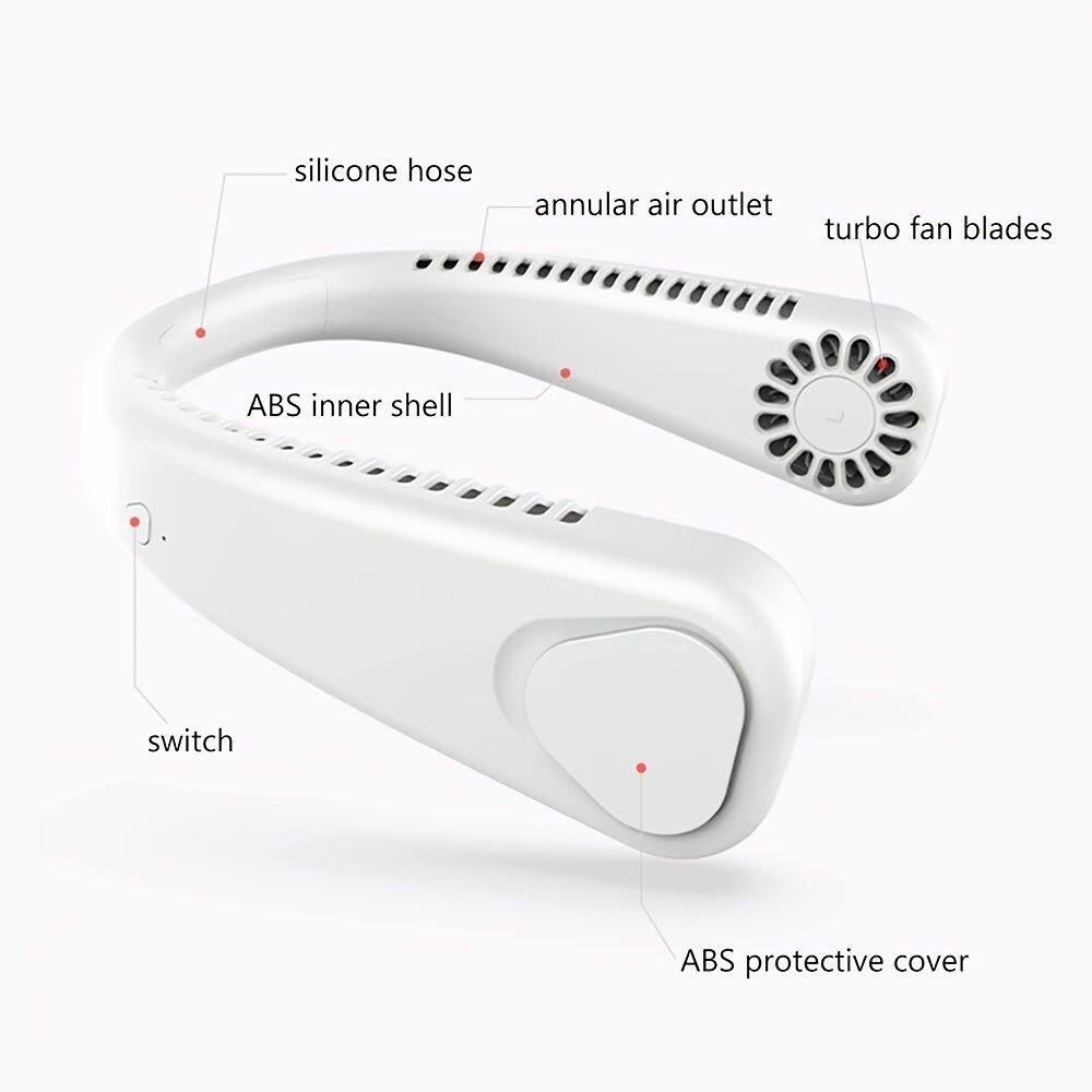 silicone hose, annular air outlet, turbo fan blades, ABS inner shell, switch, ABS protective cover