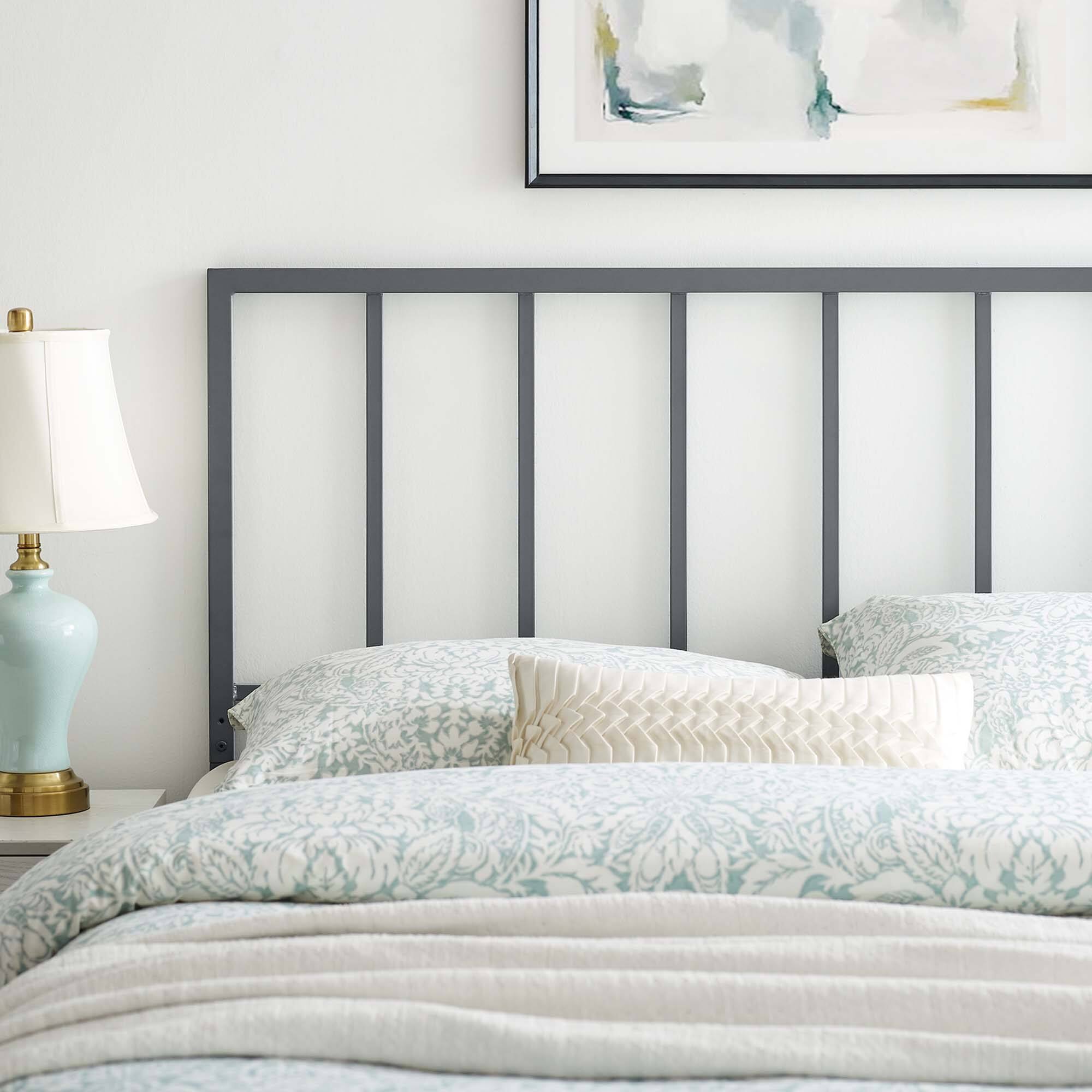 Alt View 4. Modway - Tatum Metal King Headboard by Modway - Gray.