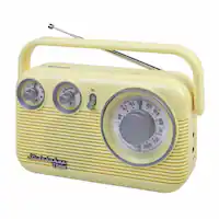 Studebaker - SB2003 Portable AM/FM Radio with Bluetooth - Yellow - Front_Zoom