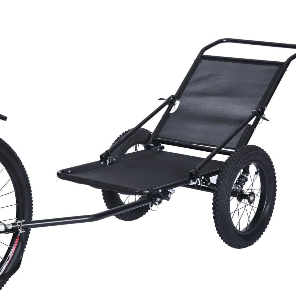 Jupiter Bikes - Fat Tire Utility Bike Trailer - All-Terrain Gear and Equipment Hauler w/ Suspension, 220 lb Load - Universal Hitch - Black price history on PriceWatchPro