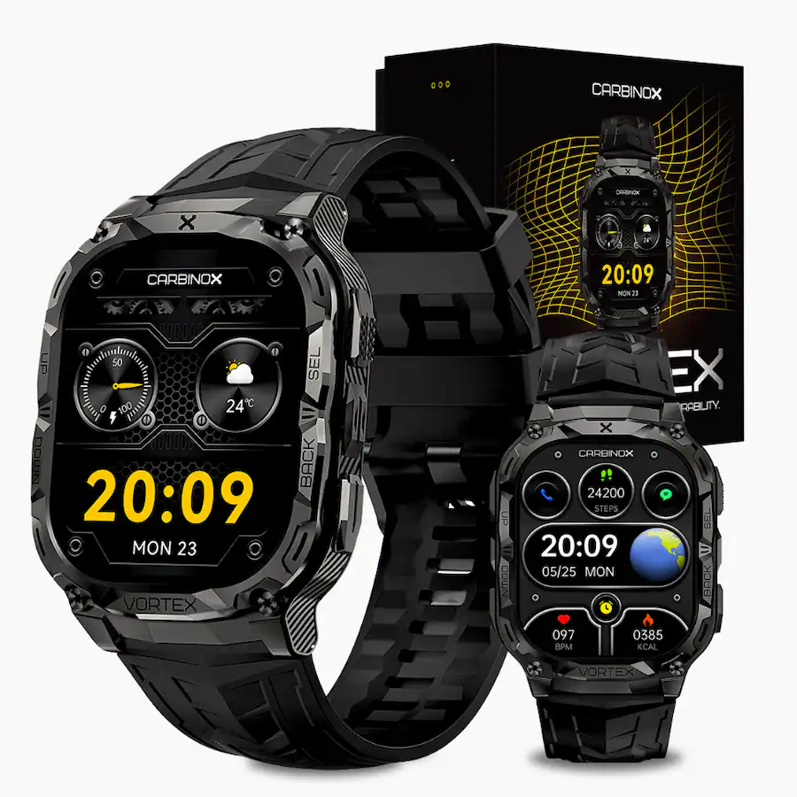 Carbinox Vortex Smartwatch (Answer/Make Calls), Military Grade
