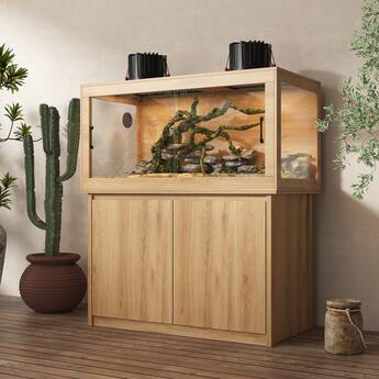 Famapy Reptile Enclosure Cabinet with Storage – Glass Terrarium Famapy Reptile Enclosure Cabinet with Storage – Glass Terrarium
