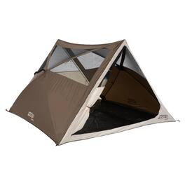 Clam - Quick-Set Apex 8 x 8 Ft Portable Outdoor A-Frame Hiking Camping Tent - Brown