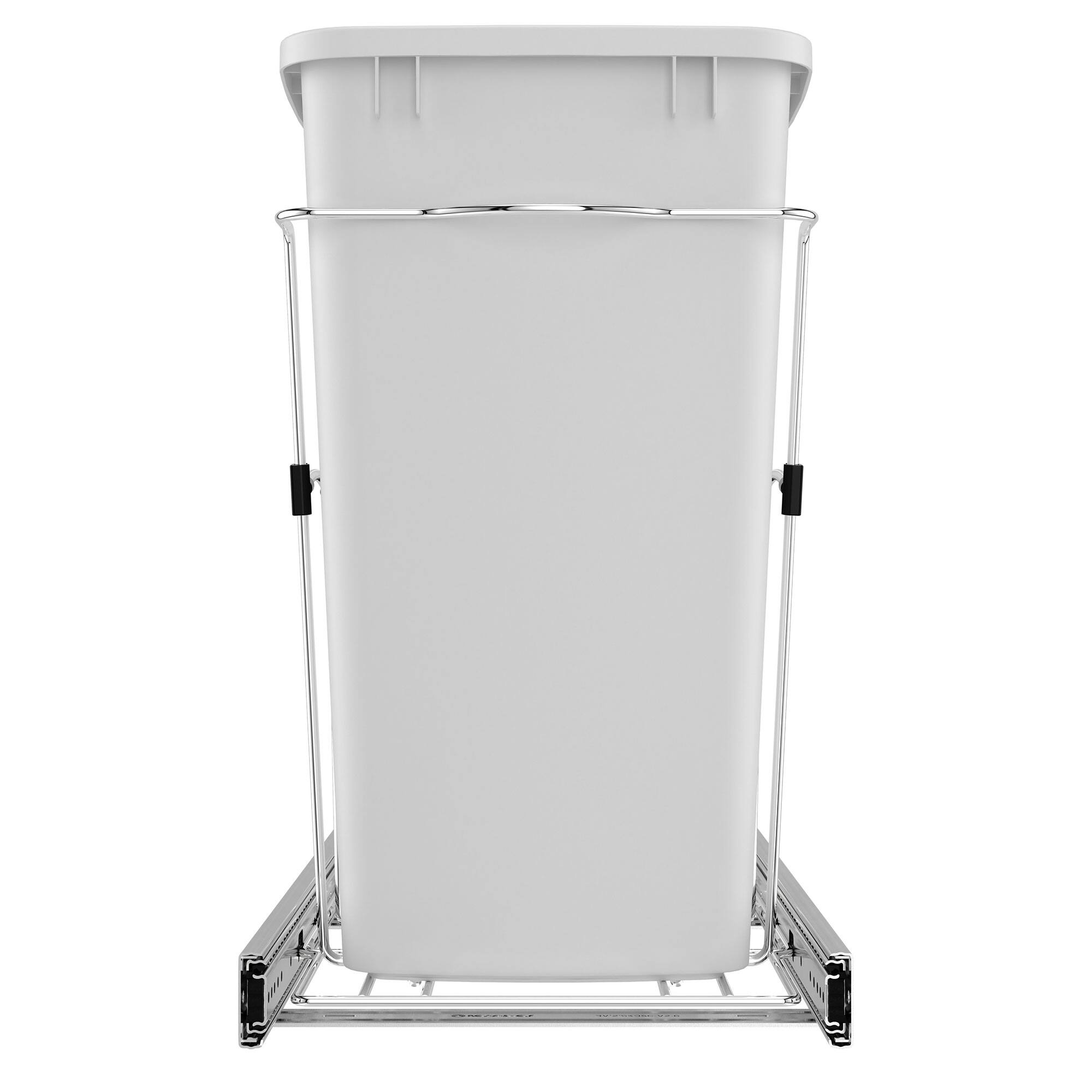Alt View 8. Rev-A-Shelf - Rev-A-Shelf Pullout Trash Can 35 qt. for Kitchen Cabinets, White, RV-12KD-11C S - White.