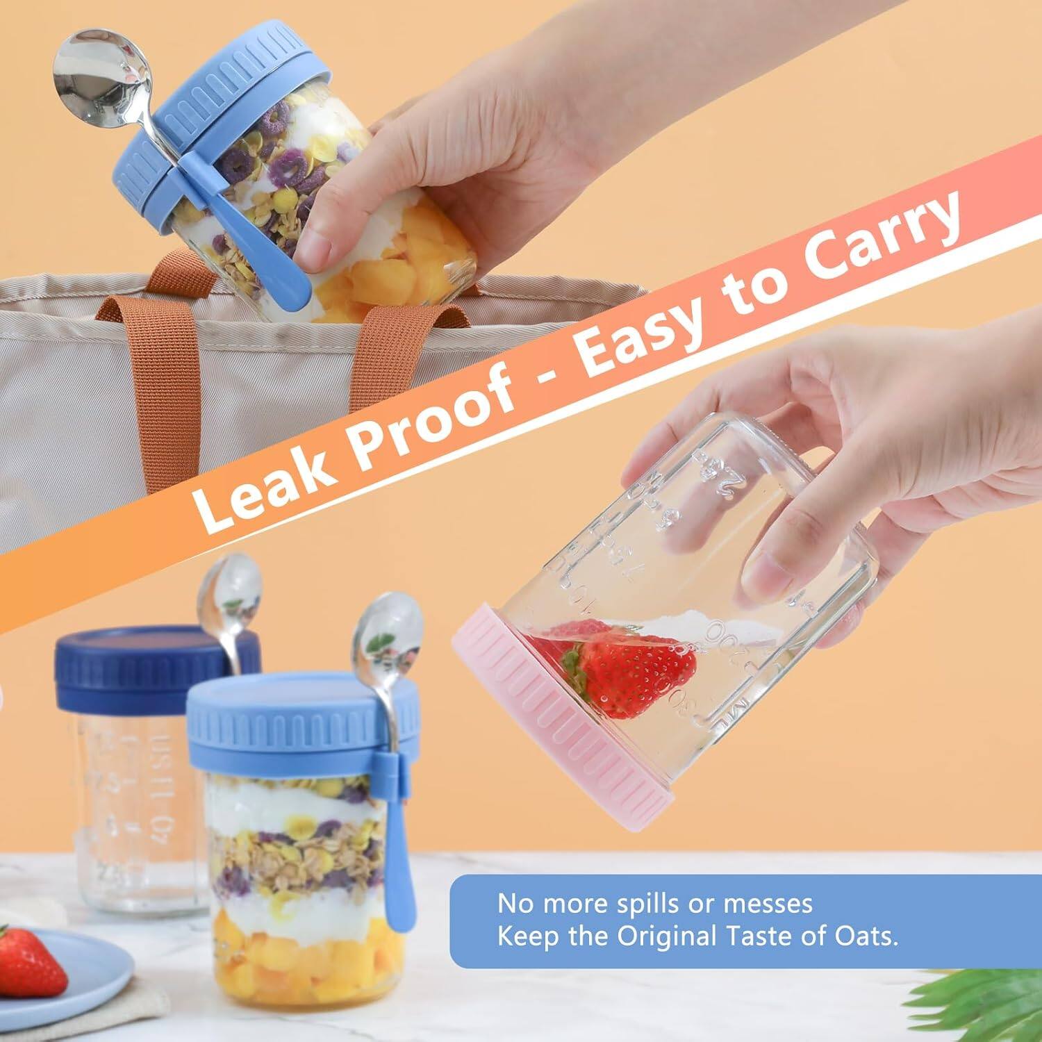 Leak Proof - Easy to Carry

No more spills or messes  
Keep the Original Taste of Oats.
