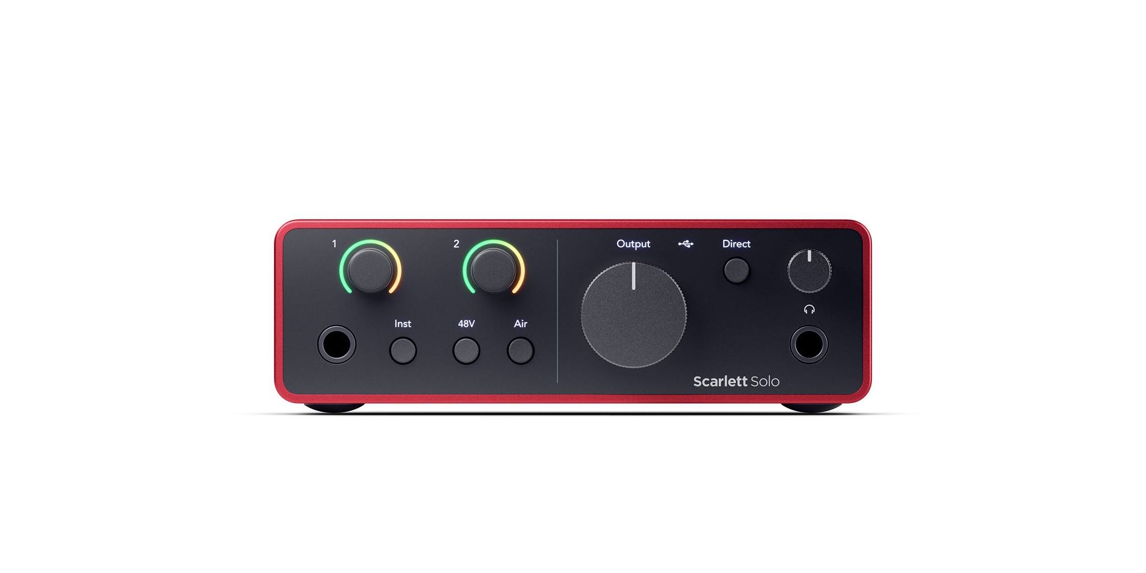 Alt View 11. Focusrite - Scarlett Solo 4th Generation Audio Interface - Red.