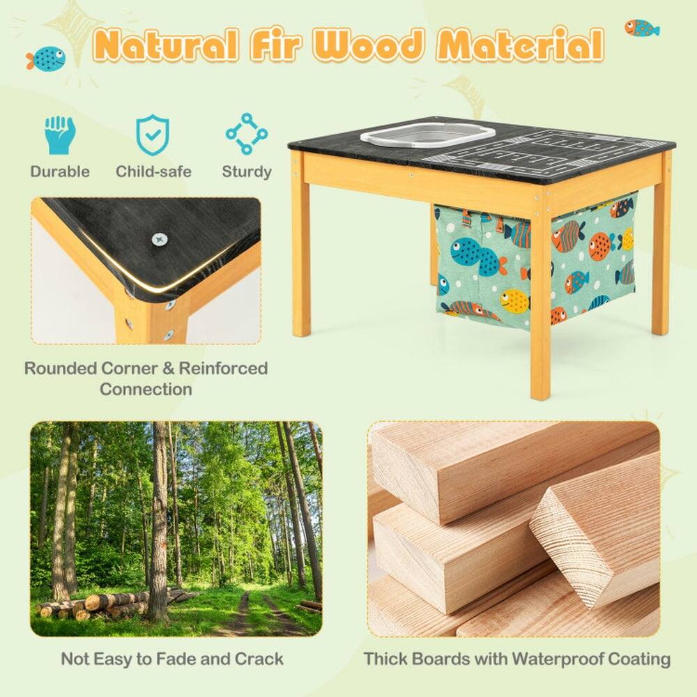 Natural Fir Wood Material

- Durable
- Child-safe
- Sturdy

Rounded Corner & Reinforced Connection

Not Easy to Fade and Crack

Thick Boards with Waterproof Coating