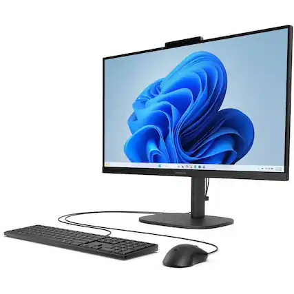 Front. HP - OmniStudio All-in-One Desktop 24-cv0460 PC - Jet Black.