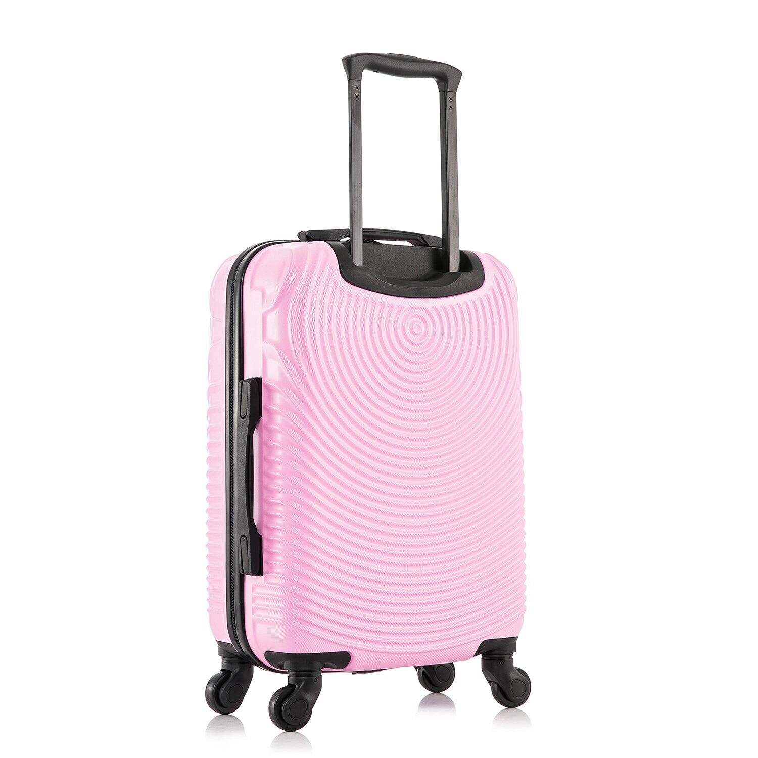 Alt View 1. DUKAP - Inception Lightweight Hardside Spinner Luggage 20" Carry-On - PINK.