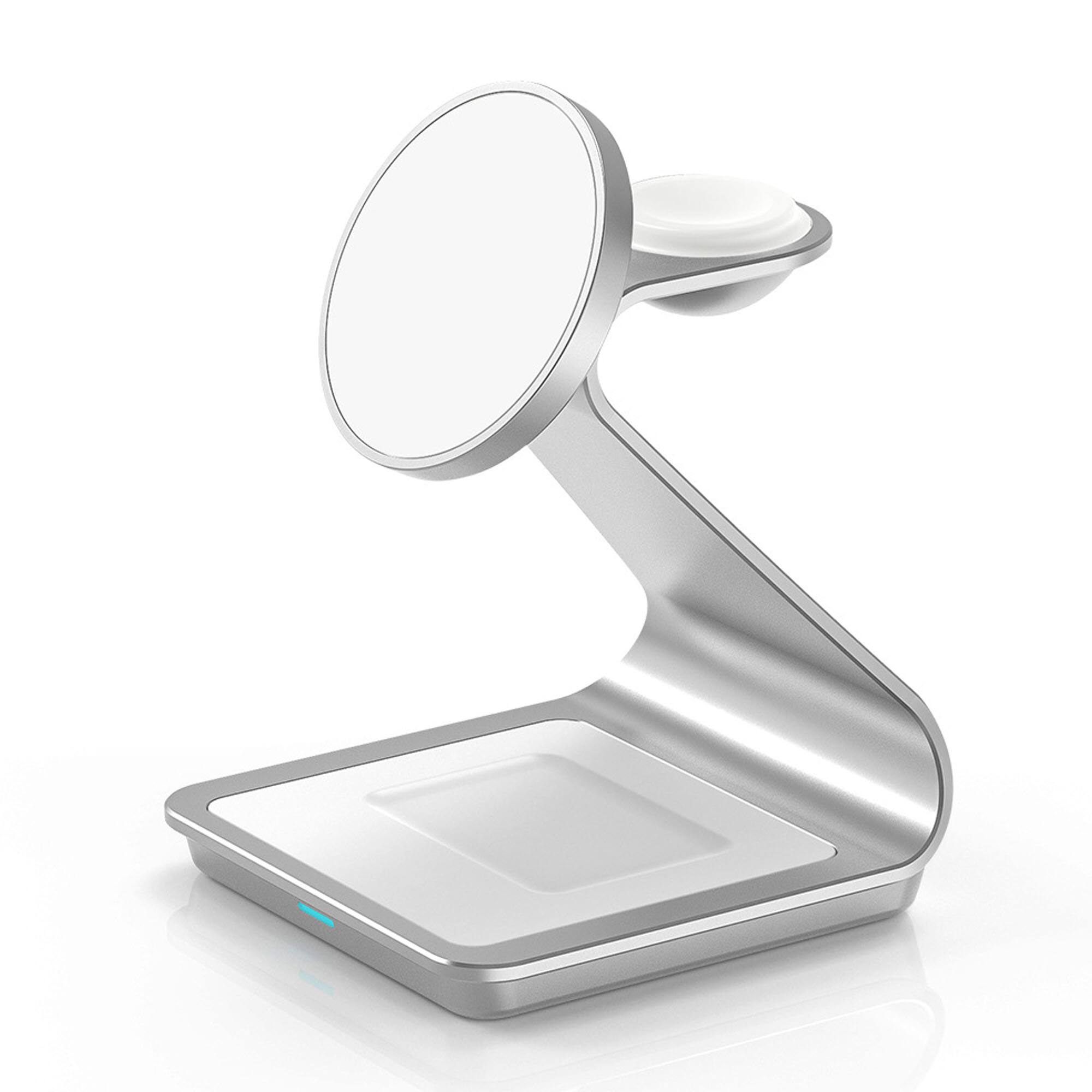 Front. YONWAY - Magnetic Wireless Charger, Fast Charging Desk Holder for iPhone 17/ /16/15/14/13/12 Series, Apple Watch and AirPods.